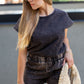 ZILLOW TWO PIECE ACID WASH SET (BLACK)