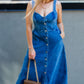 GRAYA MIDI DENIM DRESS