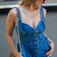 GRAYA MIDI DENIM DRESS