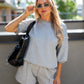 RILLA GREY QUILTED SHORT SET