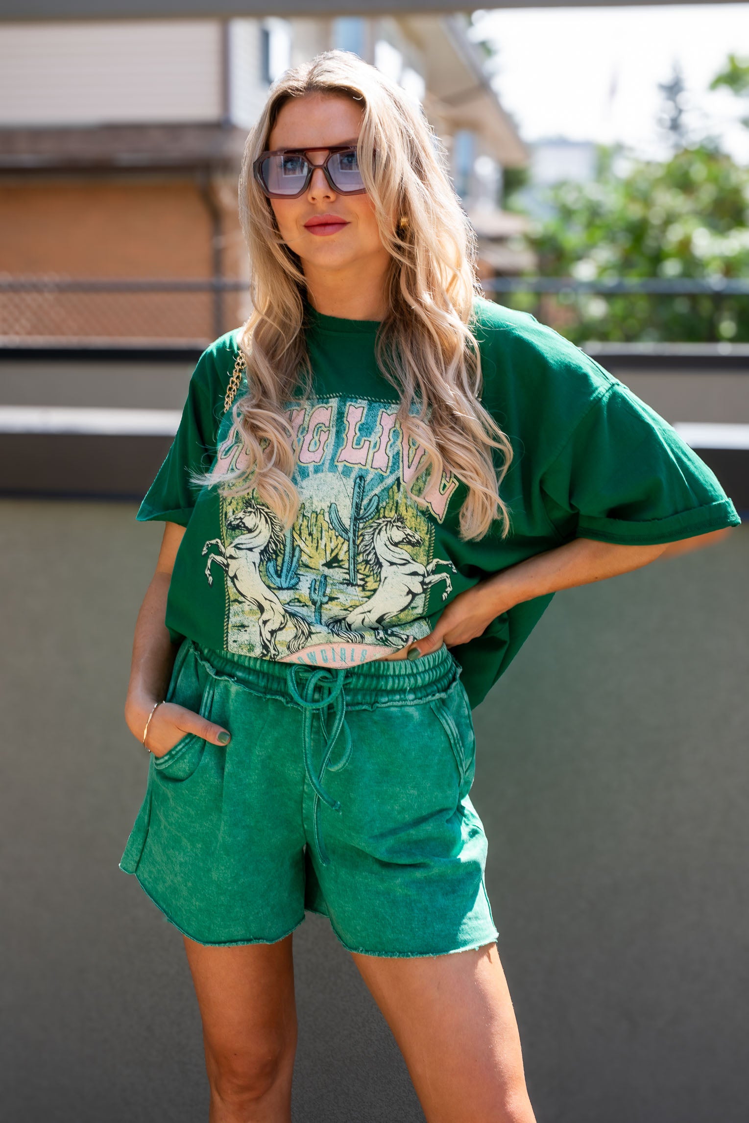 NEW GENINE JOGGER SHORT (GREEN)