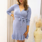 NEW NOA PEPLUM SWEATER DRESS (BLUE)