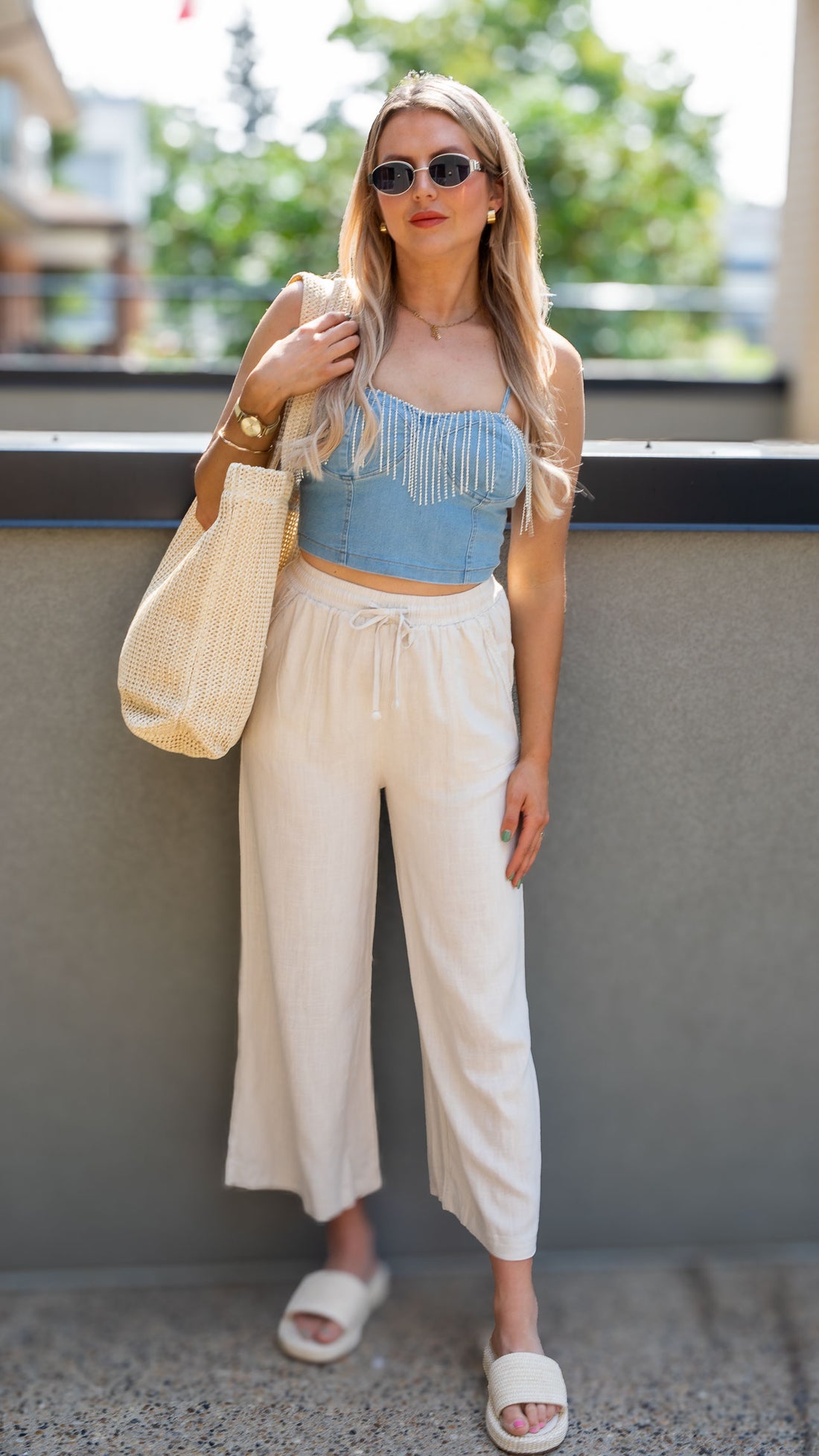 ELLA FRINGE BUSTIER TOP