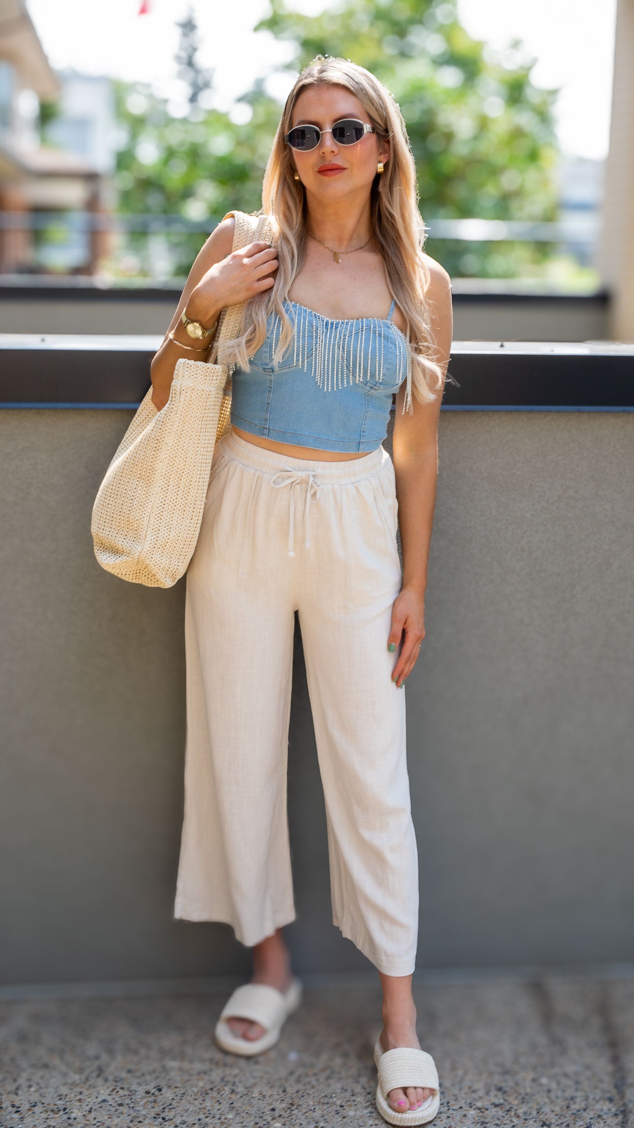 ELLA FRINGE BUSTIER TOP