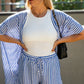 SIENA STRIPED SHORT SET (BLUE)