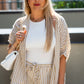 SIENA STRIPED SHORT SET (BEIGE)