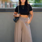 LORA LINEN STRAIGHT LEG PANT (BROWN)