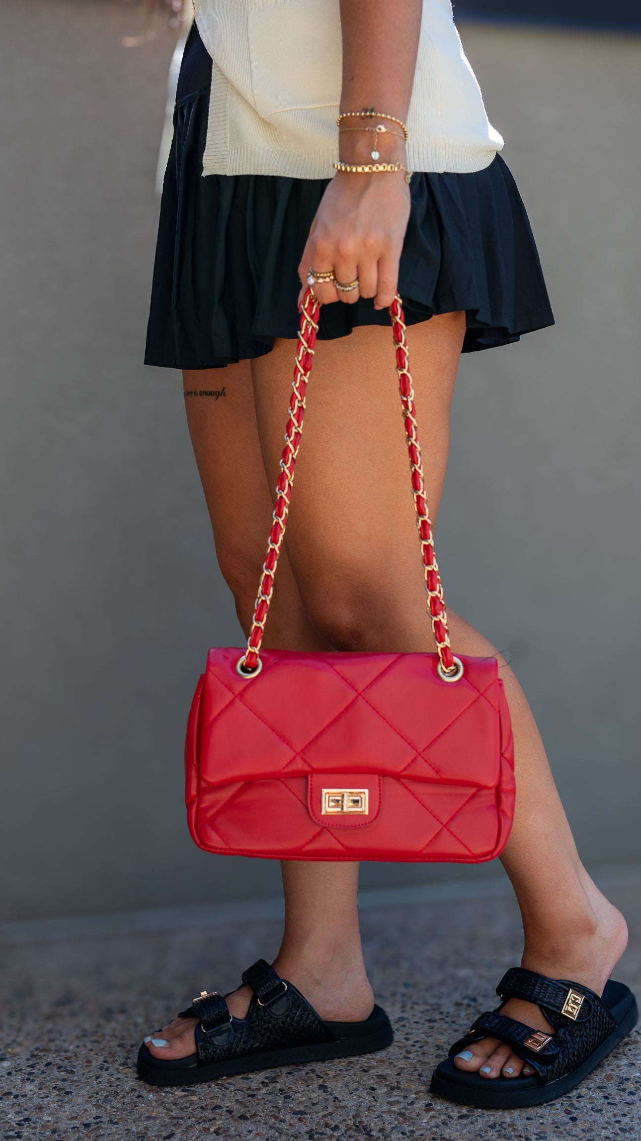 CELEST QUILTED BAG (RED)