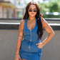 CARMEN MINI DENIM DRESS
