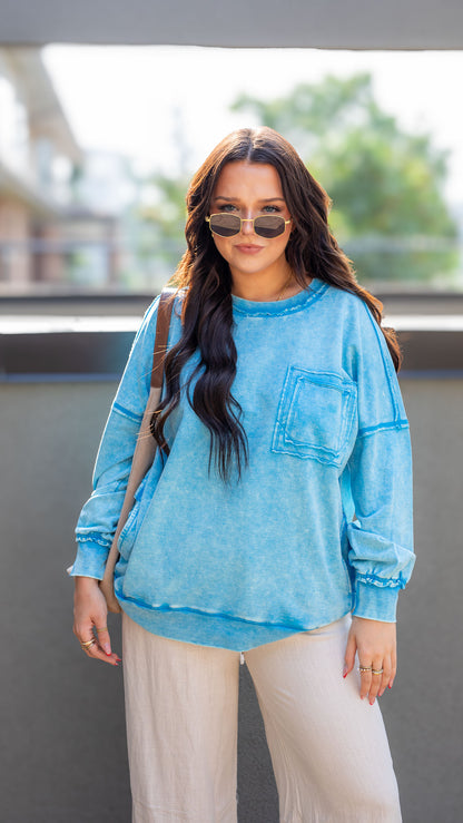 OAKLEE SWEATER | BEST SELLER | BLUE