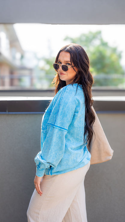 OAKLEE SWEATER | BEST SELLER | BLUE