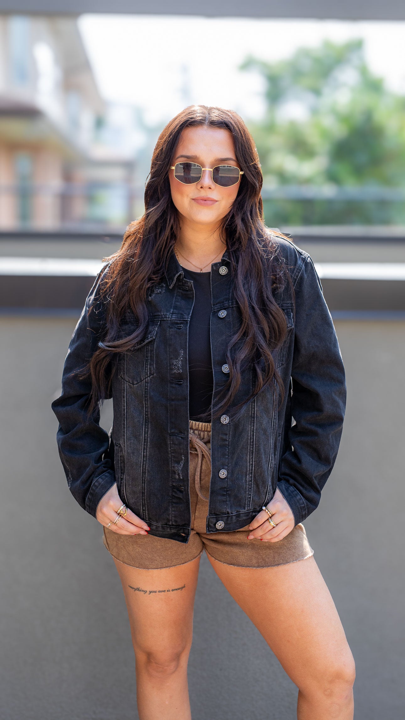 VINCENT CLASSIC FIT JEAN JACKET (BLACK)