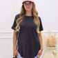 zenana knit charcoal t-shirt