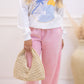 NEW JENINE JOGGER WIDE LEG PANT | PINK