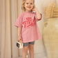 NEW THE LOVE CLUB KIDS GRAPHIC T-SHIRT (PINK)