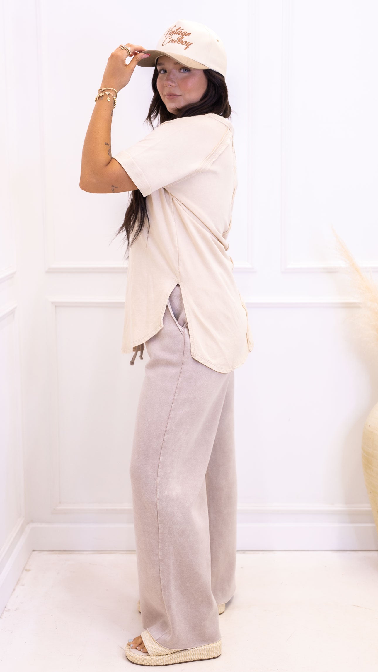 zenana t-shirt taupe