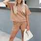 TALIN TWO PIECE SHORT SET (MOCHA)