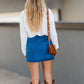 ONLTHEA WRAP SKORT DENIM | ONLY