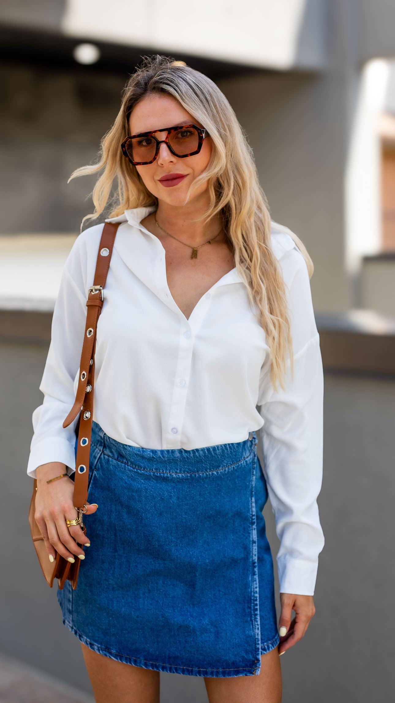 ONLTHEA WRAP SKORT DENIM | ONLY