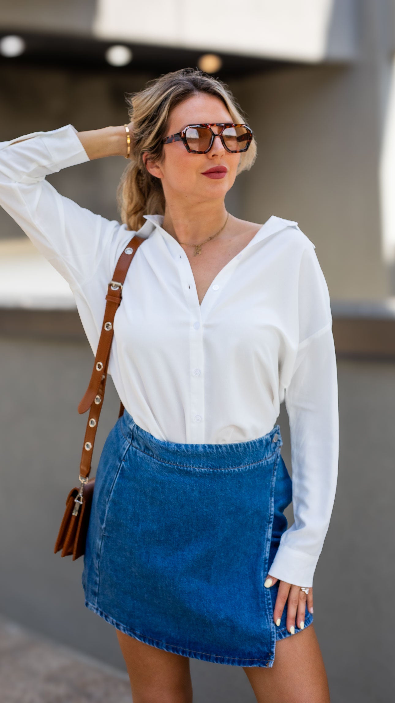 ONLTHEA WRAP SKORT DENIM | ONLY