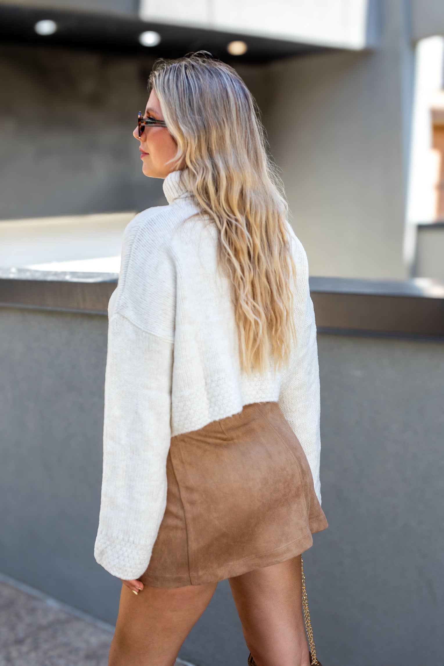 STINA FAUX SUEDE SKIRT