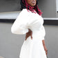 GENIVEVE FIT & FLARE SWEATER DRESS | IVORY | (BEST SELLER)