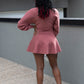 GENIVEVE FIT & FLARE SWEATER MINI DRESS | RUST | (BEST SELLER)