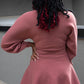 GENIVEVE FIT & FLARE SWEATER MINI DRESS | RUST | (BEST SELLER)