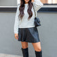 MANDY LEATHER A-LINE SKIRT | ONLY