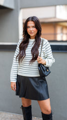 BASE STRIPE KNIT SWEATER | ONLY | XS