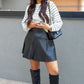 MANDY LEATHER A-LINE SKIRT | ONLY