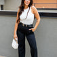 POPPY STRAIGHT LEG TROUSER PANT | ONLY