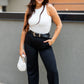 POPPY STRAIGHT LEG TROUSER PANT | ONLY