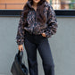 LANA TEDDY ZIP UP (ANIMAL PRINT) | ONLY
