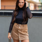 ERICA MESH TOP (BLACK) | ONLY