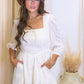FIORA TEXTURED LACE DRESS (IVORY)