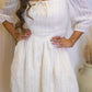 FIORA TEXTURED LACE DRESS (IVORY)