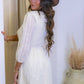 FIORA TEXTURED LACE DRESS (IVORY)