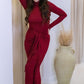 ASHLEY MAXI WRAP DRESS (BURGUNDY)