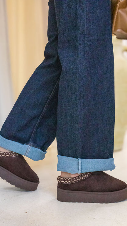 TORI PLATFORM SLIPPER (CHOCOLATE BROWN)