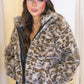 JENNIFER FUR JACKET ANIMAL PRINT