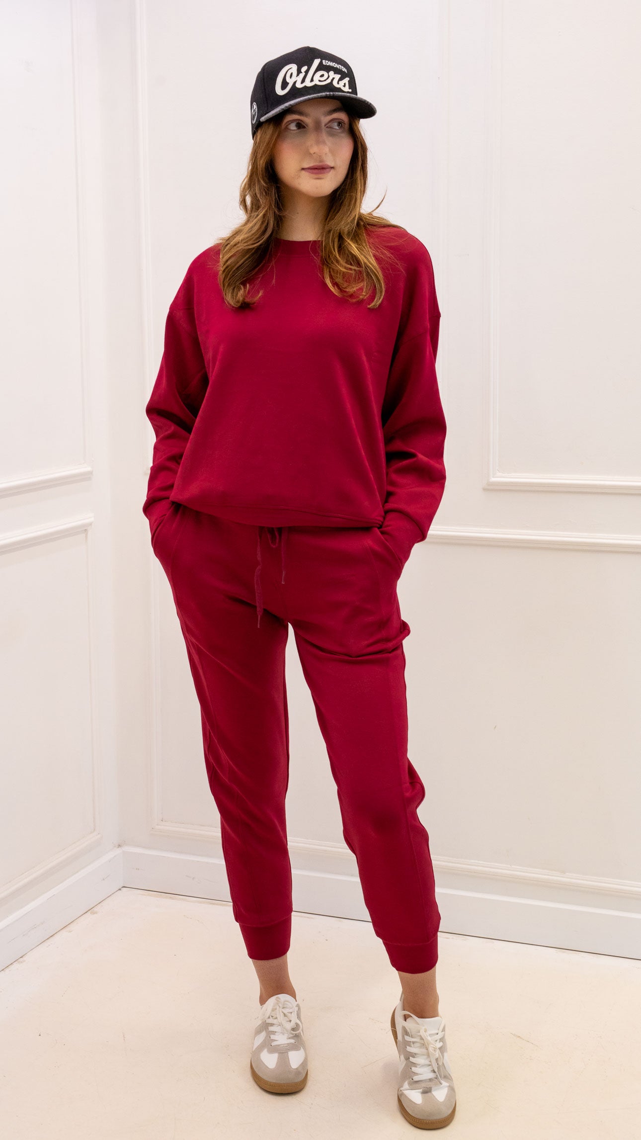 MILA TWO PIECE JOGGER SET (BURGUNDY)