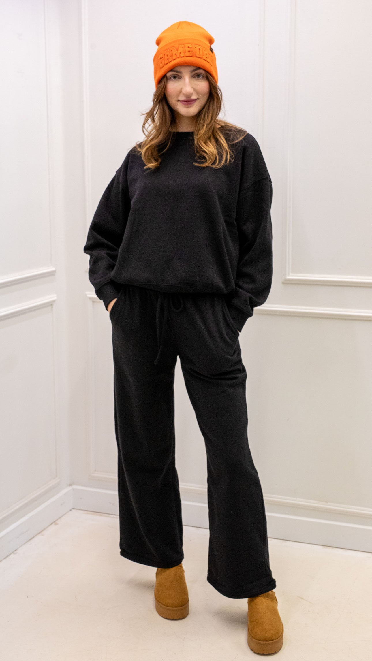 ERINDELL TWO PIECE PANT SET (BLACK)