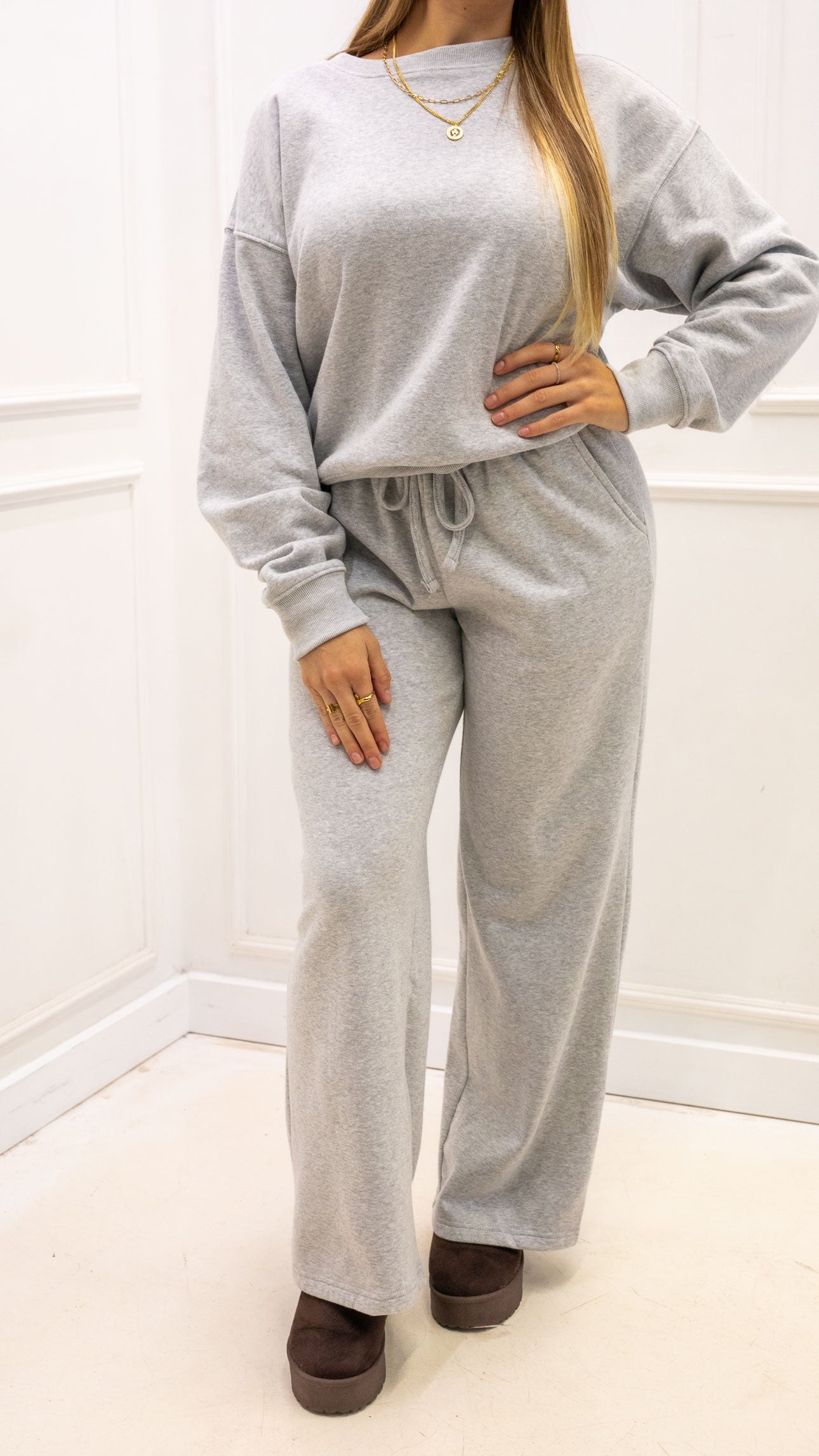 ERINDELL TWO PIECE PANT SET (GREY)