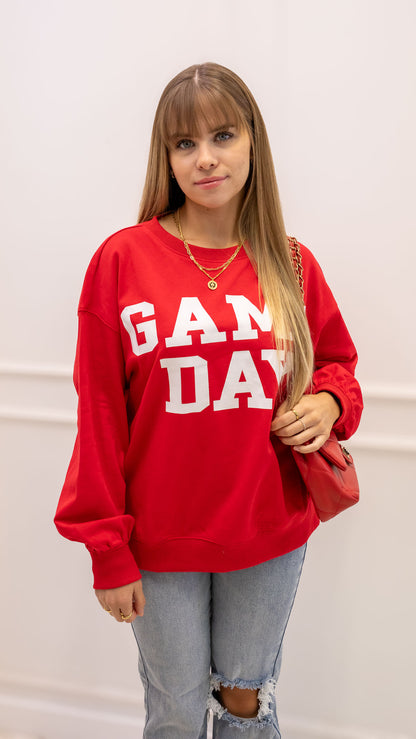 GD CREW NECK SWEATSHIRT (RED)