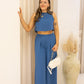 NEW BILLIE PANT TWO PIECE SET (BLUE)