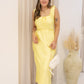 NEW CHRISTINE SATIN MIDI DRESS (YELLOW)