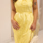 NEW CHRISTINE SATIN MIDI DRESS (YELLOW)