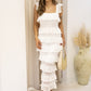 NEW DAPHNE TIERED MAXI DRESS (WHITE)