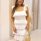 NEW DAPHNE TIERED MAXI DRESS (WHITE)